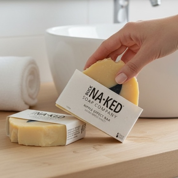 Buck Naked Soap Other - Buck Naked Ripple effect soap, rain drop, all natural, 2 bars